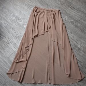 LF Cafe High Low Sheer Chiffon Skirt